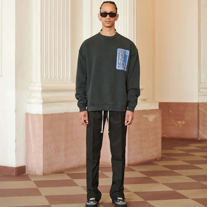 Свитшот Askyurself с принтом разрыва для мужчин и женщин уличный модный Свободный