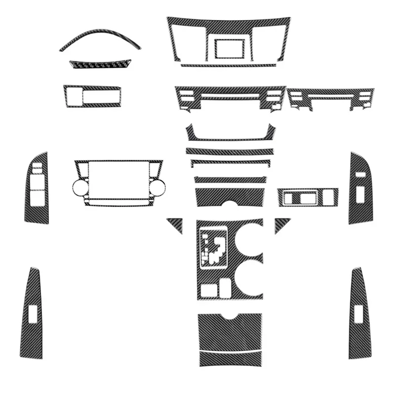 Черные наклейки из углеродного волокна для Toyota Highlander 2008 2009 2010 2011 2012 2013