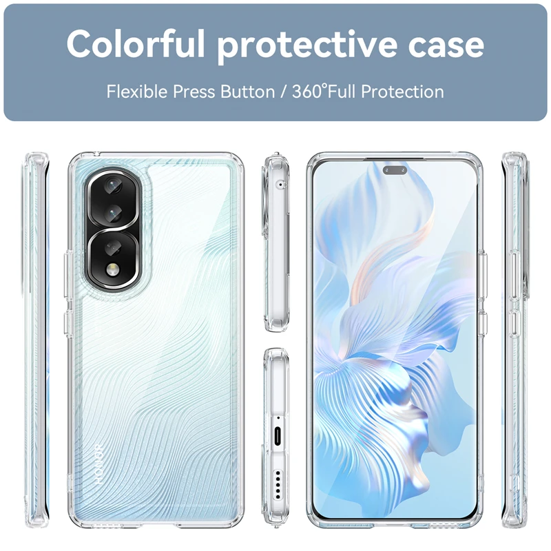 For Honor 80 Pro Case Cover Huawei Honor 80 50 70 Pro Capas Shockproof Transparent Colour Clear For Fundas Honor 80 Pro 5G Cover