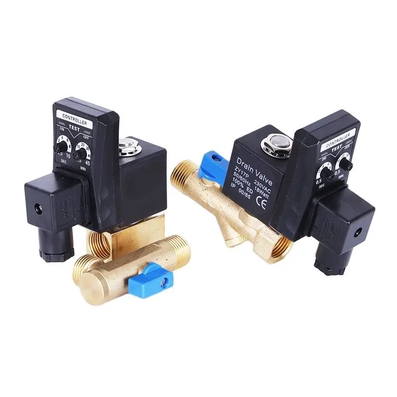 

G1/2" DN15 Auto Automatic Electronic Drain Valve Air Compressor Filter Dry Air Storage Tank Drain Cooler Dry Electromechanical
