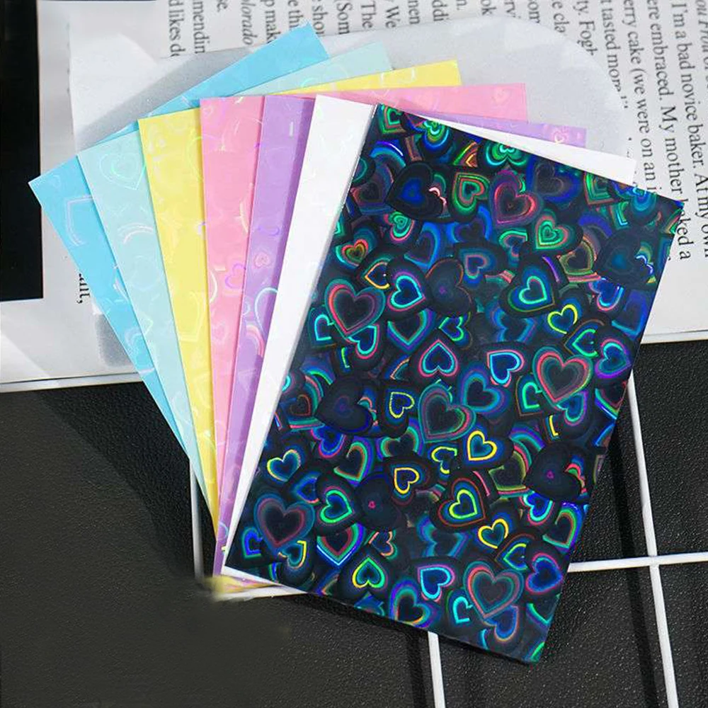 Прозрачные милые Чехлы для карт с изображением идола блестящие сердца держатель