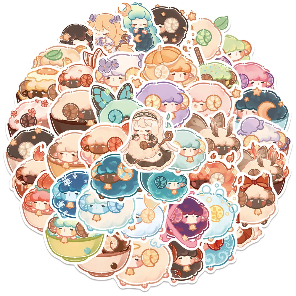 

10/50 шт., наклейки в виде животных