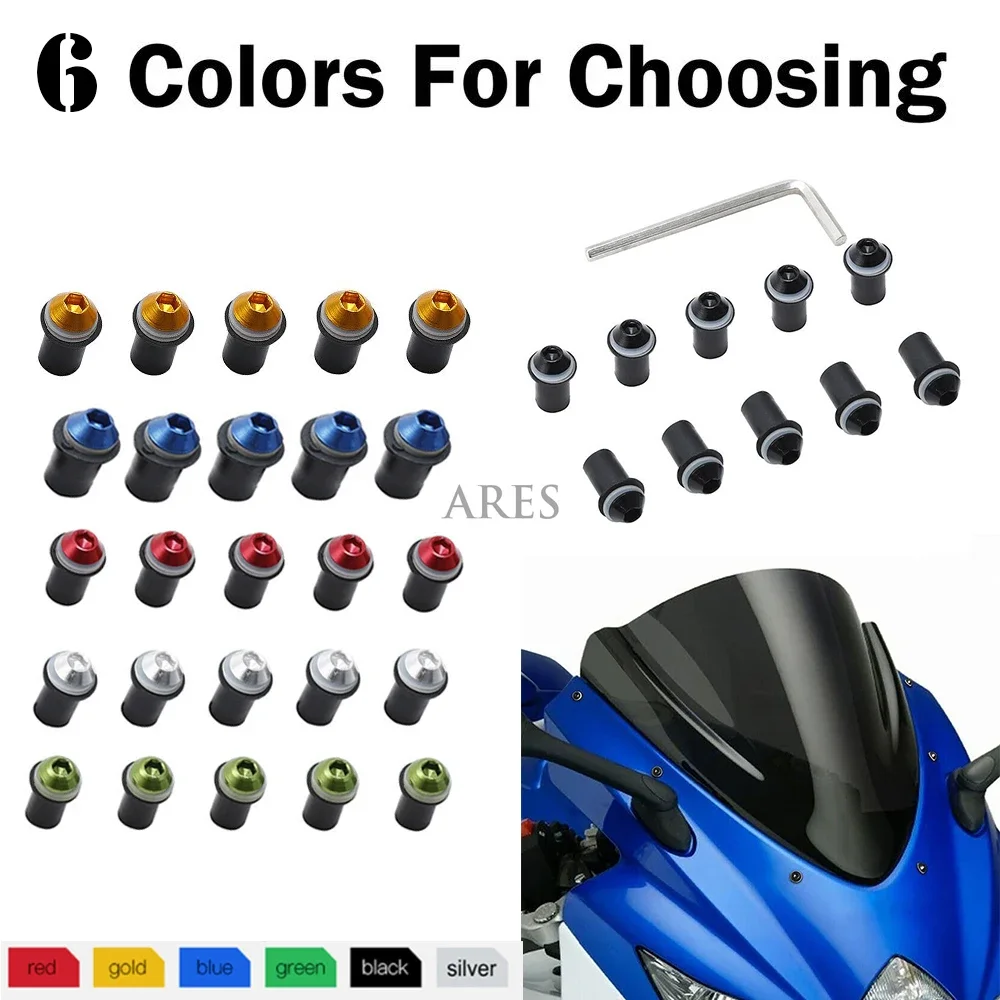 10 шт. винты для лобового стекла 5 мм Suzuki GSXR 125 150 600 750 GSXR600 GSXR1000 GSX1300 SV650 SV1000 DL650