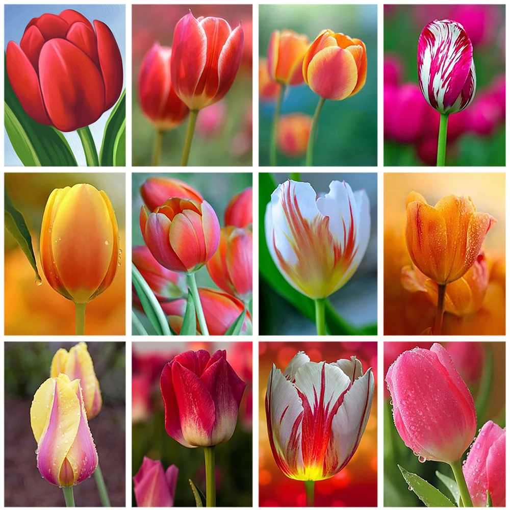 

5D DIY Diamond Painting Flower Cross Stitch Kit Round Drill Embroidery Mosaic Art Sunflower Pattern Rhinestones Home Decor Gift