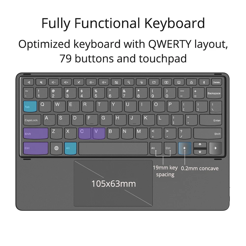 

For Lenovo Tab P12 Pro Keyboard Bluetooth-compatible Magnetic Keyboard for Lenovo