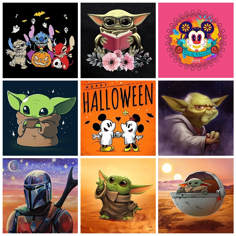 

Disney Diamond Painting Cartoon Cute Star Wars Baby Yoda Christmas Stitch Embroidery Cross Stitch Kit Art Mosaic Home Decor Ll38