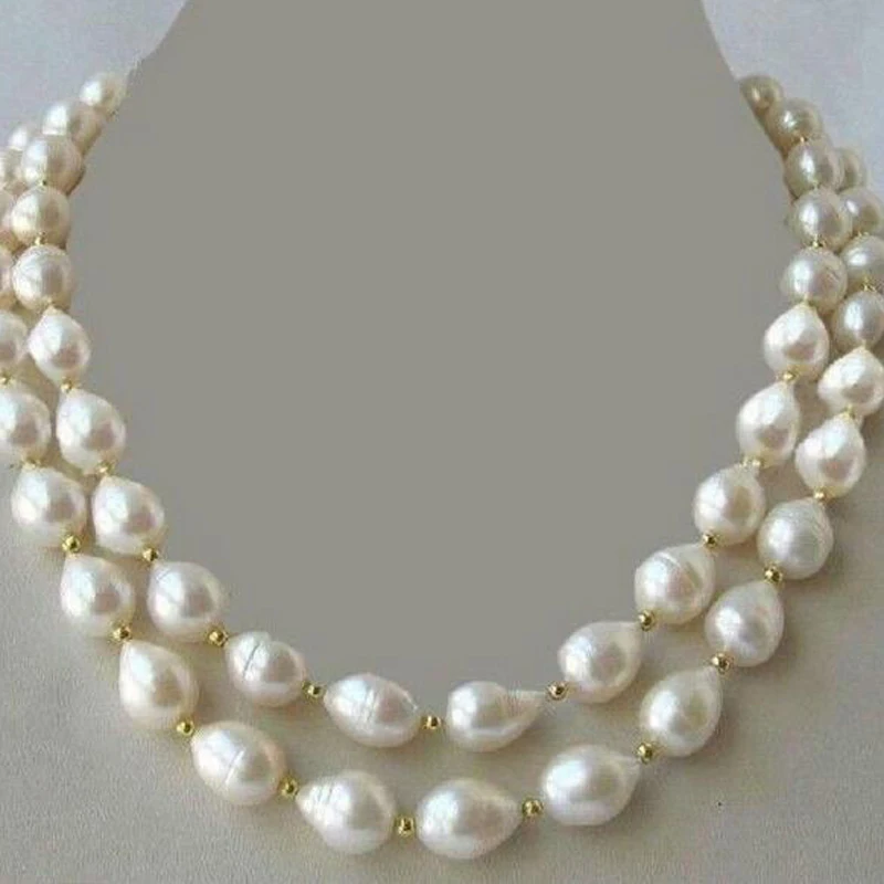 

GENUINE NOBLEST 32"9-10MM NATURAL SOUTH SEA WHITE PEARL NECKLACE