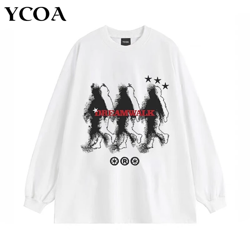 

Мужская хлопковая толстовка с длинным рукавом, с принтом