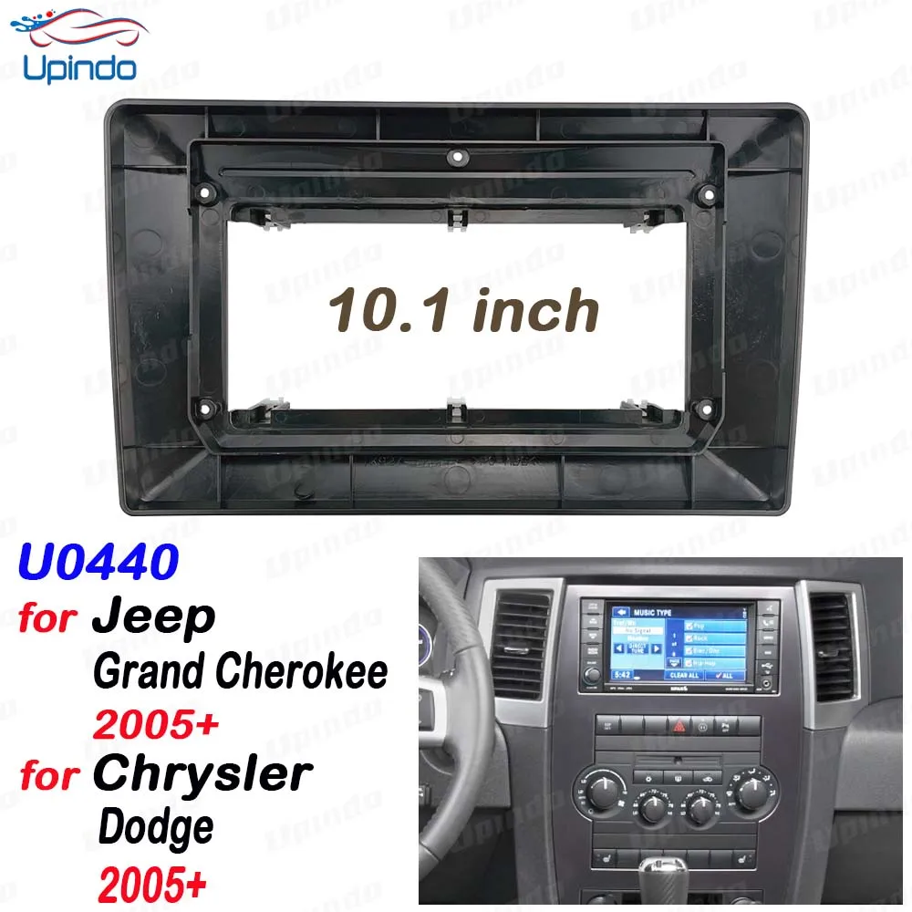 

Car Accessoires 2 Din 10.1 Inch Radio Fascia DVD GPS MP5 Panel Frame for JEEP Grand Cherokee Dodge 2005+ Dashboard Mount Kit