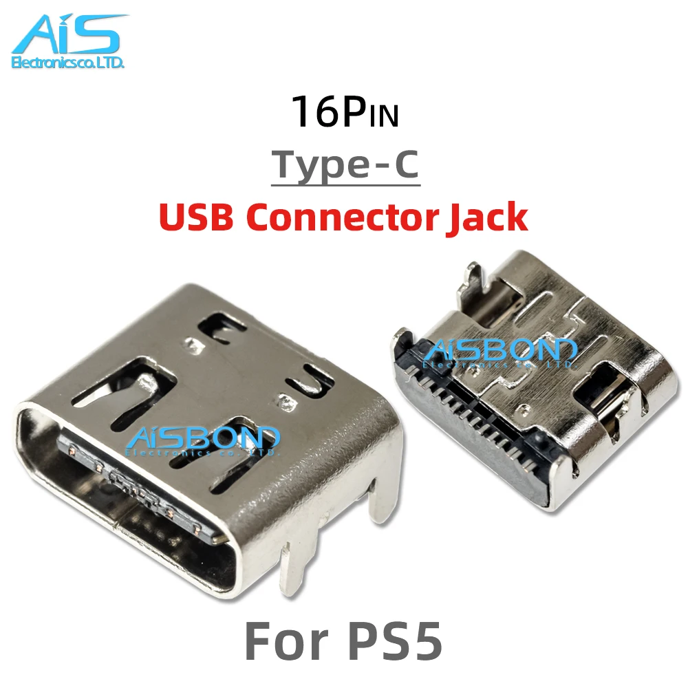 

10 шт./лот Type-C USB-порт для зарядки, разъем для зарядного устройства, док-станция для контроллера Sony Playstation PS5, интерфейс отверстия для питания