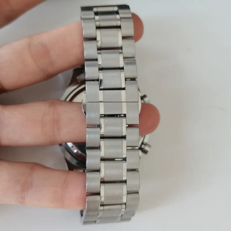 High End Brand Luxury Fashion Stainless Steel Strap Black Dial Quartz Smart Watch for Men Relógio Masculino Reloj Hombre AAA