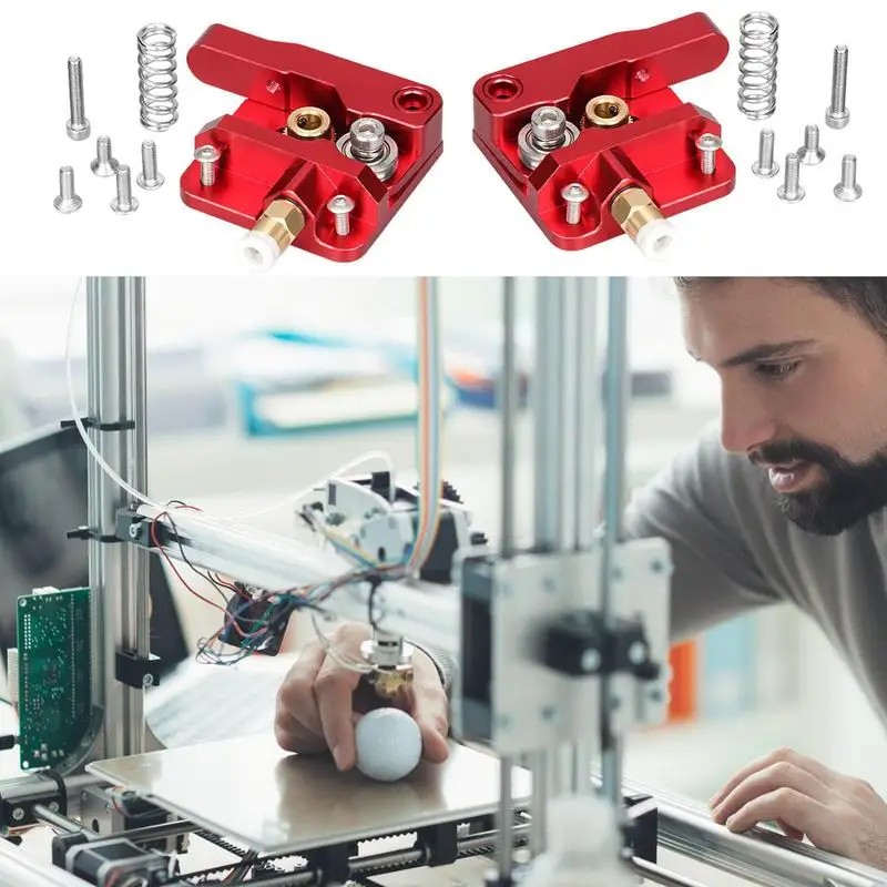 

Metal Feeder Extruder Extruder Block With Nut Fittings Screws Spacers Spring MK8 Extruder Aluminum Alloy Block Extruder 1.75mm