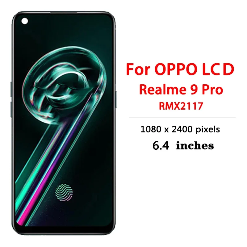 6 4 &quotНовый для Oppo Realme9 4G RMX3521 ЖК-дисплей с сенсорной панелью и дигитайзером Realme 9 Pro