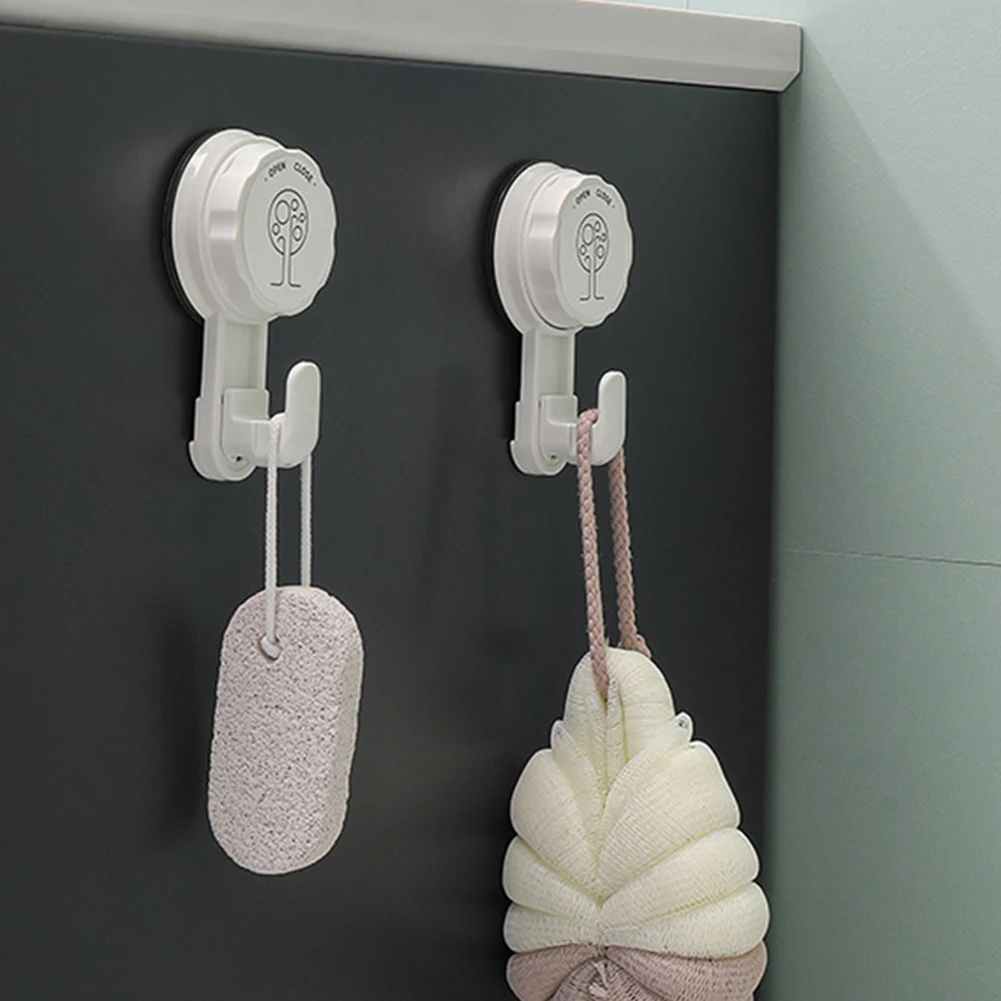 

Strong Vacuum Suction Cup Hooks Wall Door Hanging Storage Hook Punch-free Organizer Holder Rack for Bedroom Kitchen Bathroom