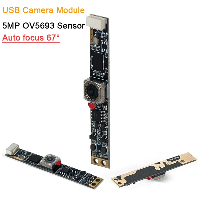 

Auto Focus Camera Module 5MP 2K CMOS OV5693 High Speed 30fps 67Degree 62*9mm Mini USB Webcam For Industrial Video UVC Camera