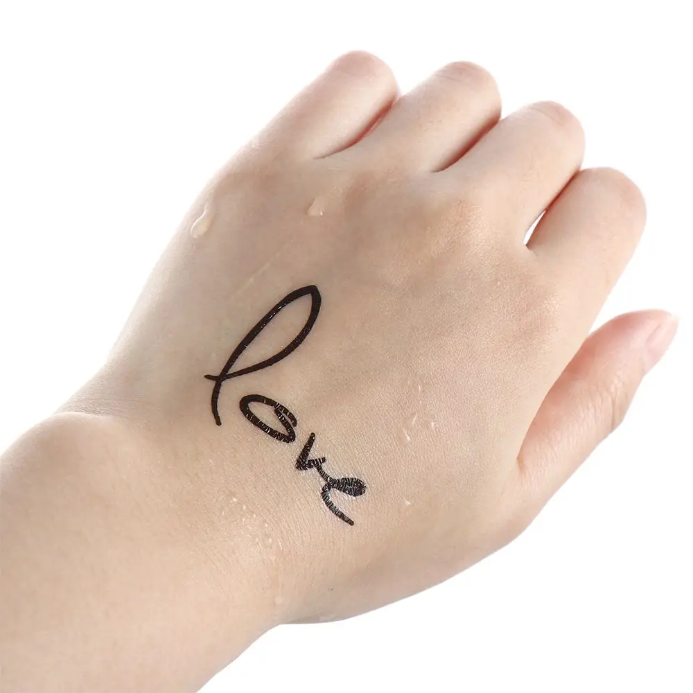 Tatouage Temporaire английские буквы слова мужские ключицы поддельные татуировки
