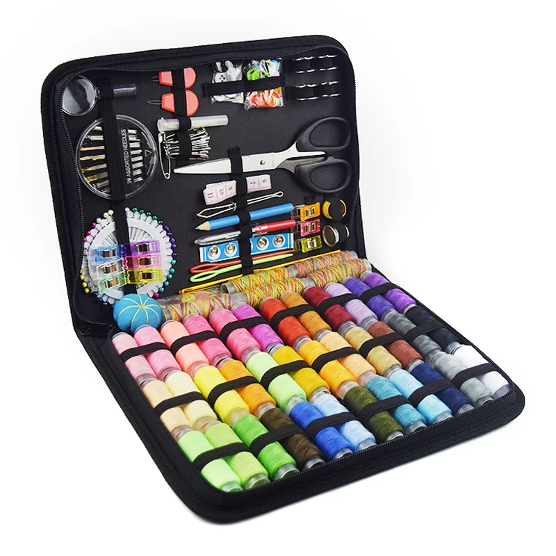Portable Household Sewing Kit Box DIY Embroidery Handwork Tools Needles Thread Scissor Set Home Supplies Accessories |