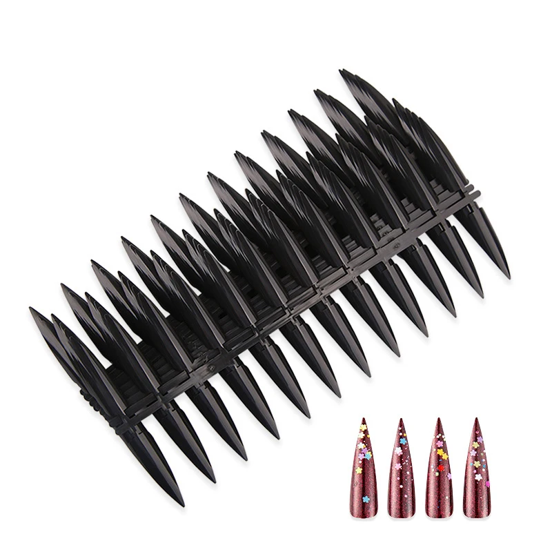 

240 шт./упаковка, белый, черный, накладные ногти, разные размеры, накладные ногти, ногти на ногтях, легкий заостренный конец, покрытие 240 кончиков