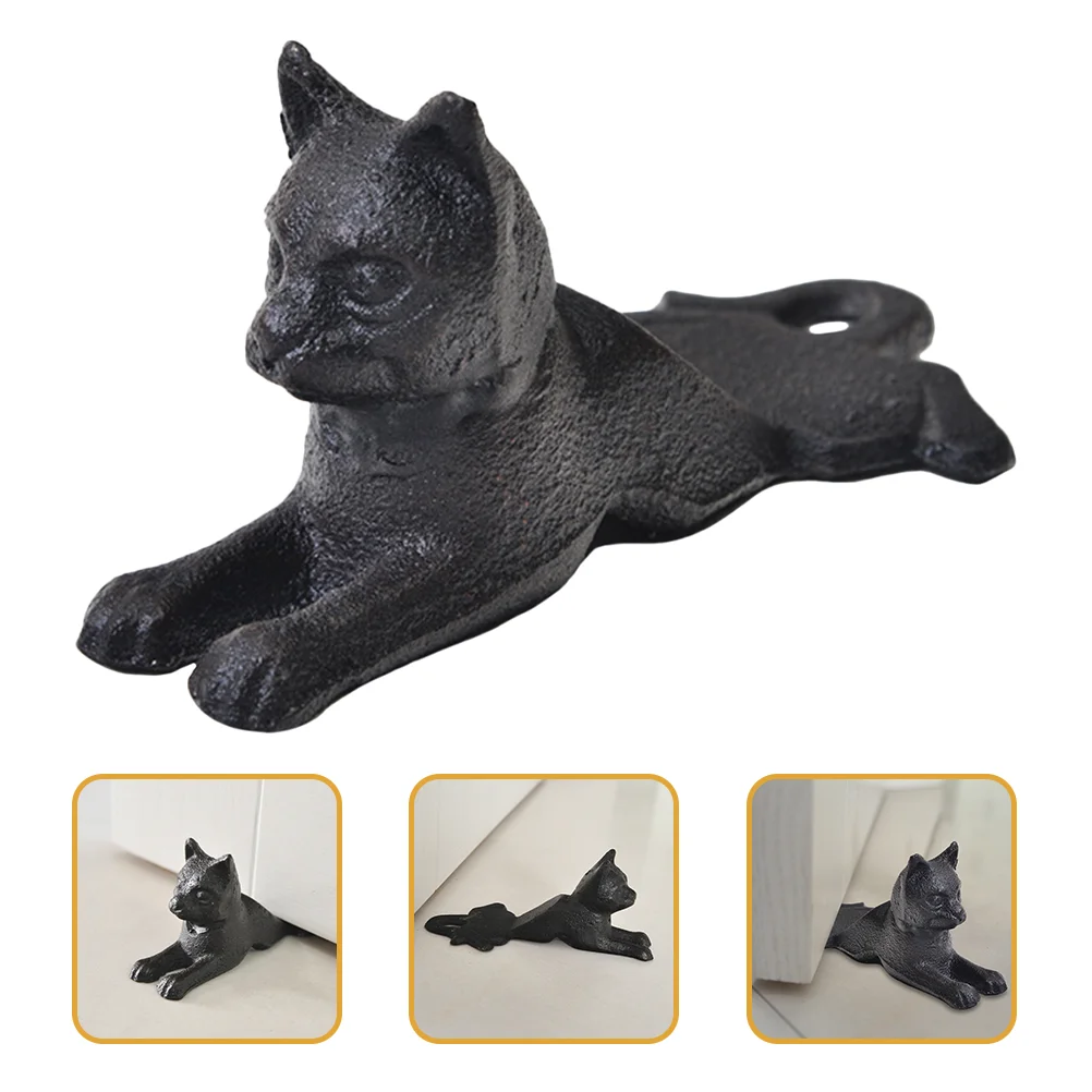 

Floor Protectors Cast Iron Cat Door Stop Vintage Stoppers Supply Wedge Doorstop Wall