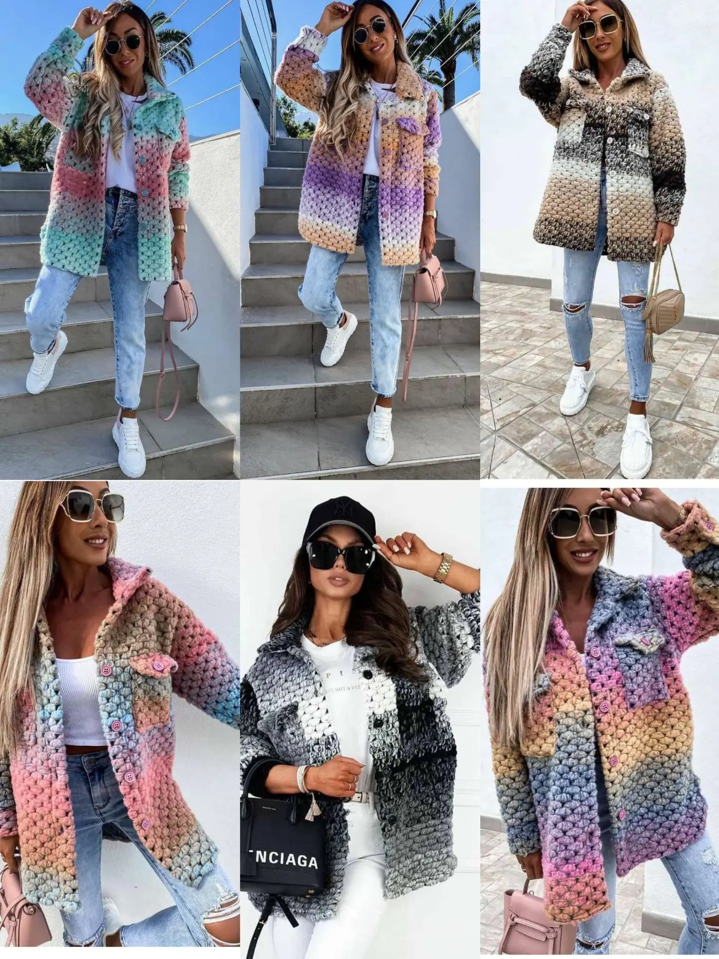 

Europe and The United States Sell Lots of Qiu Dong New Fashion Female Ms Printed Cloth Coat