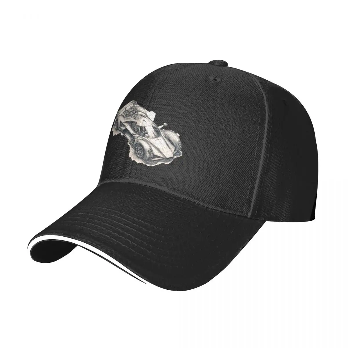 

Dazzling Sports Car Baseball Cap Schematics Pencil Drawing Sport Trucker Hat Casual Female Streetwear Printed Baseball Caps