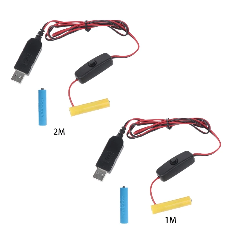 

3v AAA Battery Eliminator USB Power Supply Replace 2x AAA Batteries with Switch