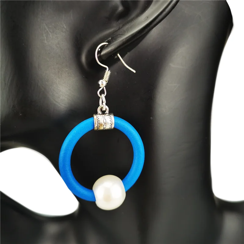 Серьги женские круглые с жемчугом модные ювелирные изделия ручной работы