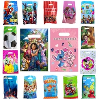 1020pcs minnie plastic gift bag handle bags baby shower kids birthday party decoration supplies christmas snack candy loot bags