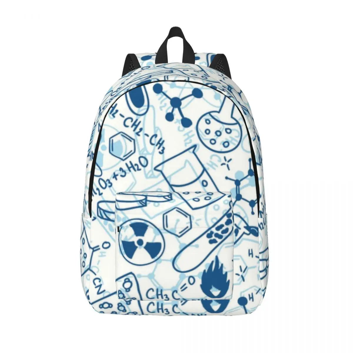 

Customized Chemistry Chemical Lab Canvas Backpack Men Women Casual Bookbag for School College Science Biology Bags