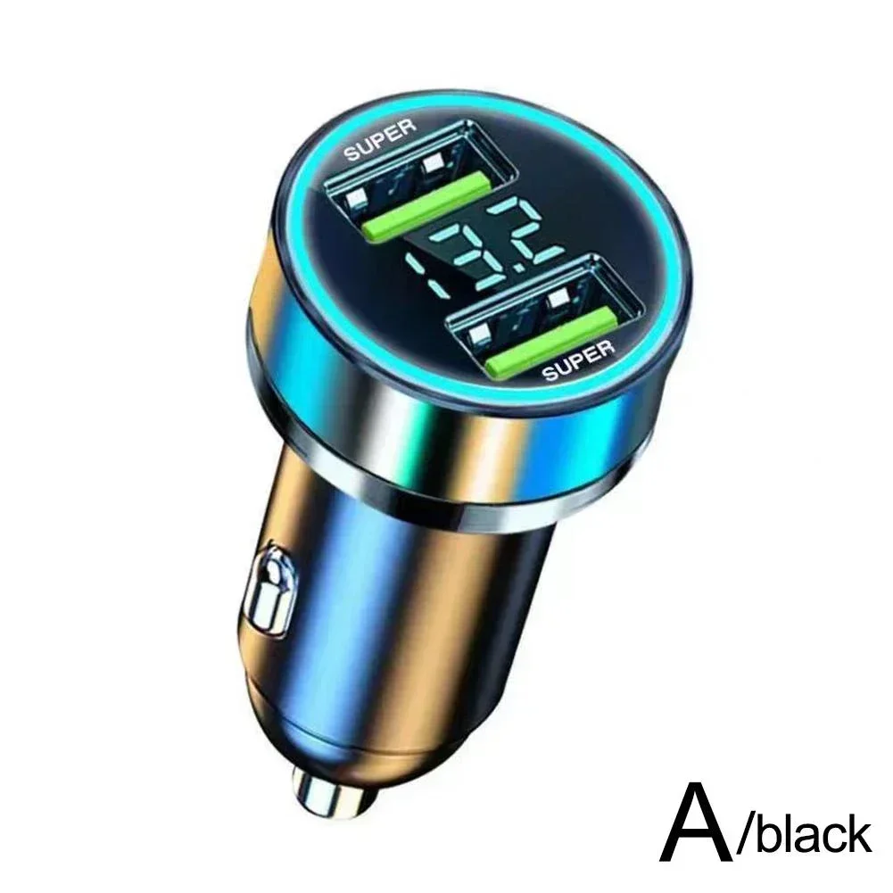 

Автомобильное Зарядное Устройство, 240 Вт, Быстрая Зарядка С 2 Портами USB, Цифровой Дисплей, Совместимый С iPhone, Samsung