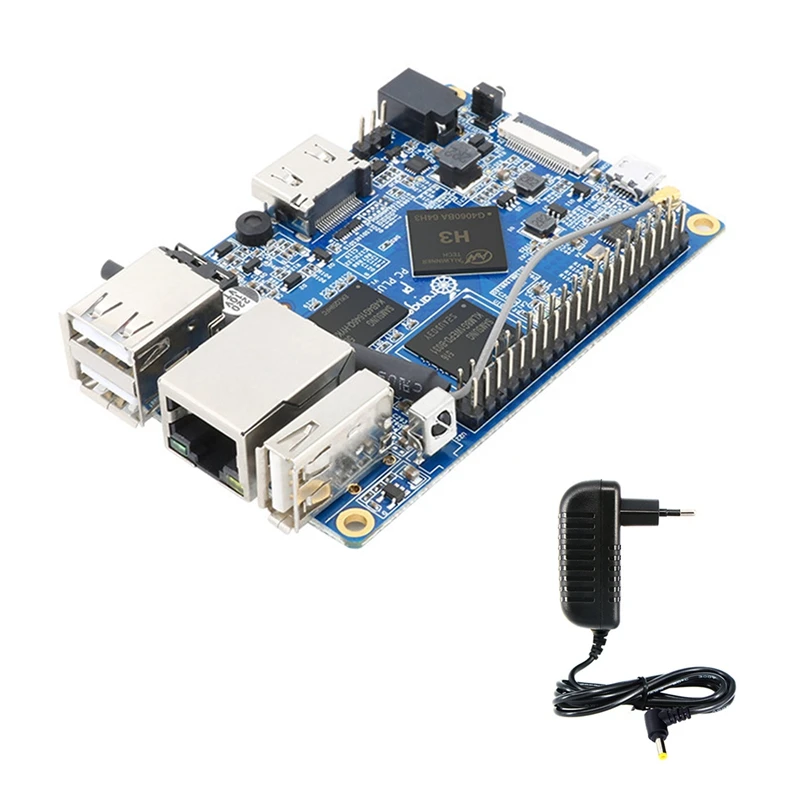 

Для Orange Pi PC Plus макетная плата + адаптер питания H3 1 ГБ DDR3 с открытым исходным кодом Android 4,4 Ubuntu