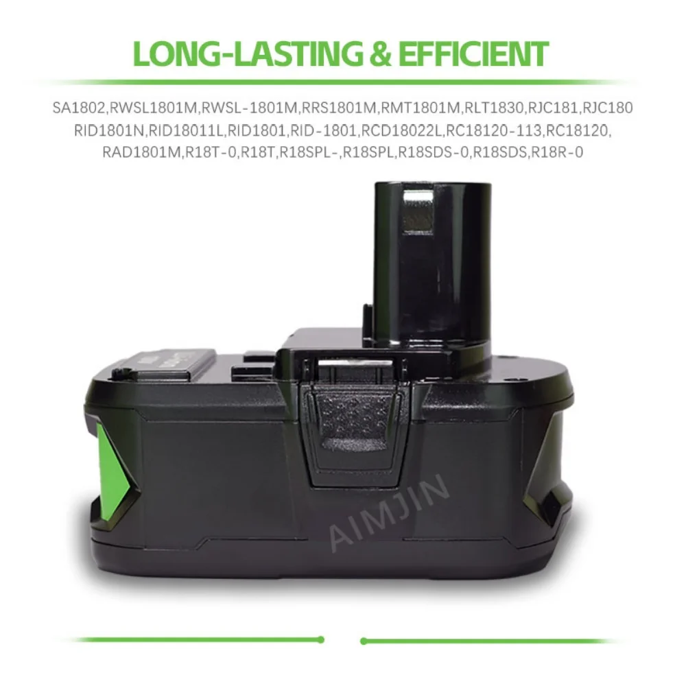 6 0 Ач для RYOBI P108 18 В Plus аккумулятор литий-ионный электроинструмент P104 P107 RB18L50 RB18L20