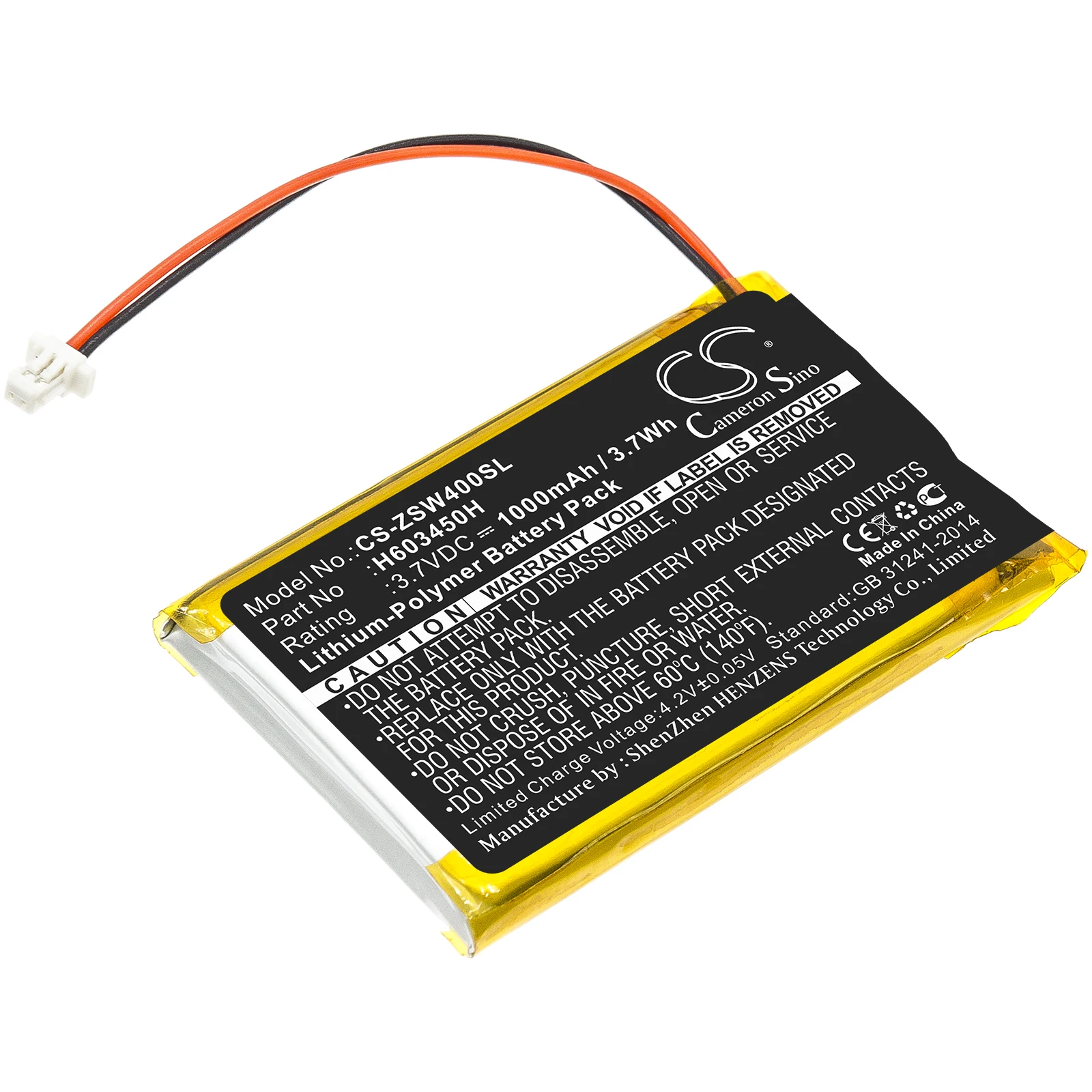 

1000mAh IZZO H603450H Battery for Swami 4000 GOLF GPSA43094 Swami 4000
