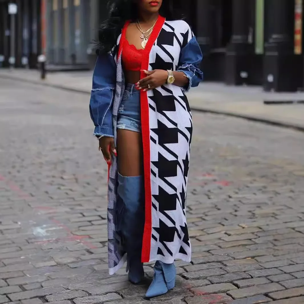 Модный женский свитер осень 2024 Кардиган с длинным рукавом уличная одежда