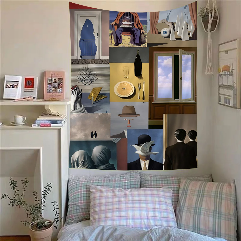 Милая художественная живопись Рене Магритт DIY Настенный гобелен Искусство