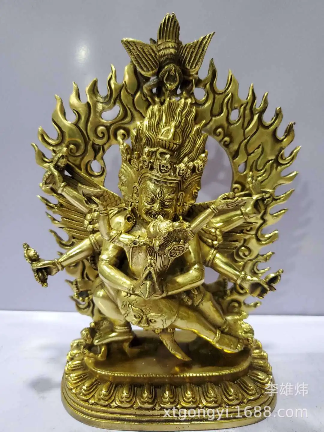 

One foot copper Puba King Kong double bodhisattva statue Tantric Buddha statue wholesale