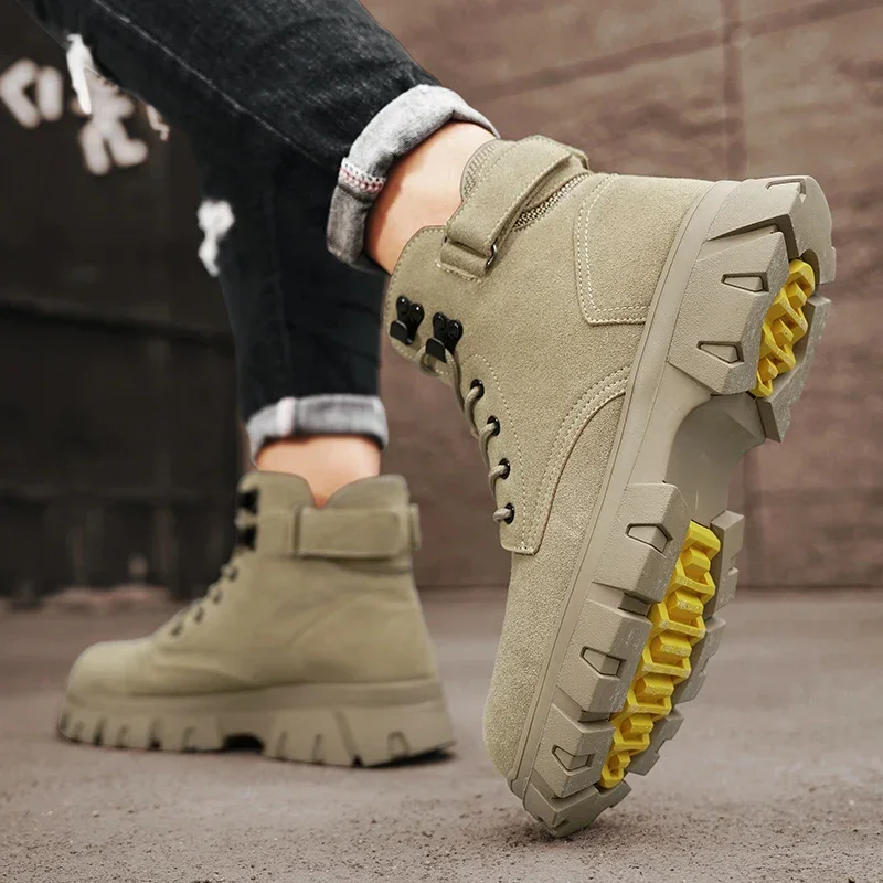 Мужские ботинки новинка 2024 зимние тапочки теплая мужская обувь