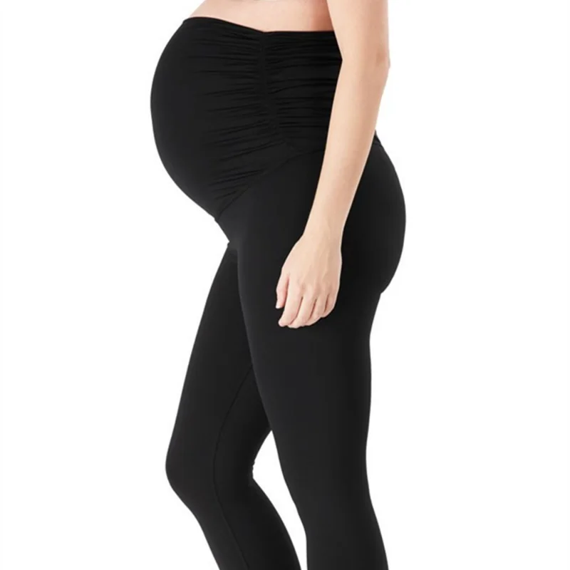 pregnant clothes maternity pants cotton waist fold maternity leggings belly cropped pants maternity clothes for pregnant women