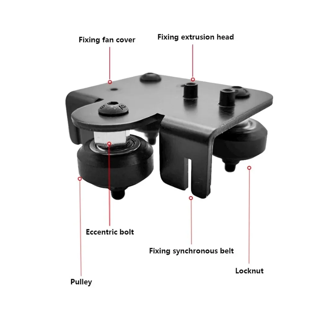Задняя опорная пластина экструдера с кареткой по оси X и крышкой вентилятора для