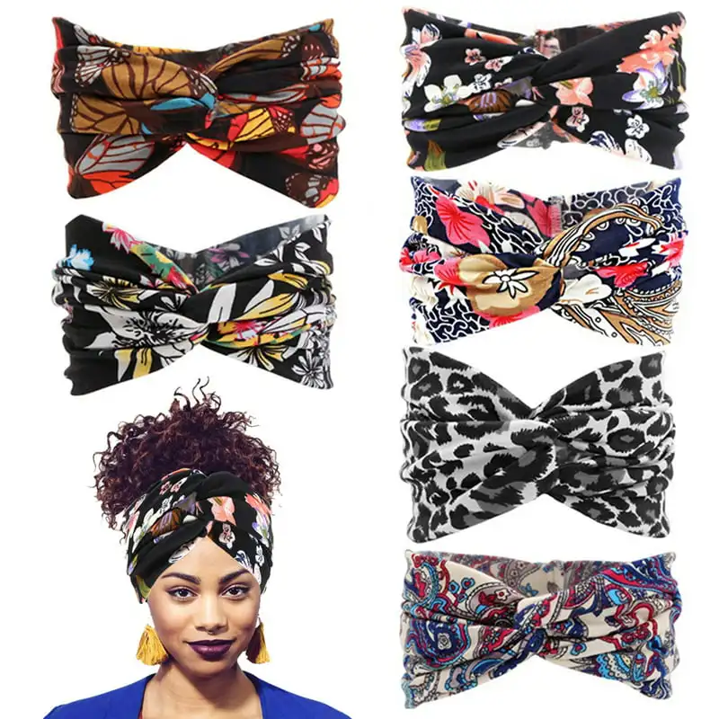 

Criss Cross Headband Bohemia Running Head Wrap Twist Headband for Women