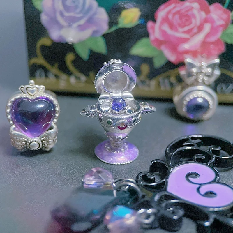 PRESALE 925 Sterling Silver Sailor Moon Rainbow Moon Chalice Proplica Holy Grail Polly Pocket Beads Charms Fits Pandora Bracelet