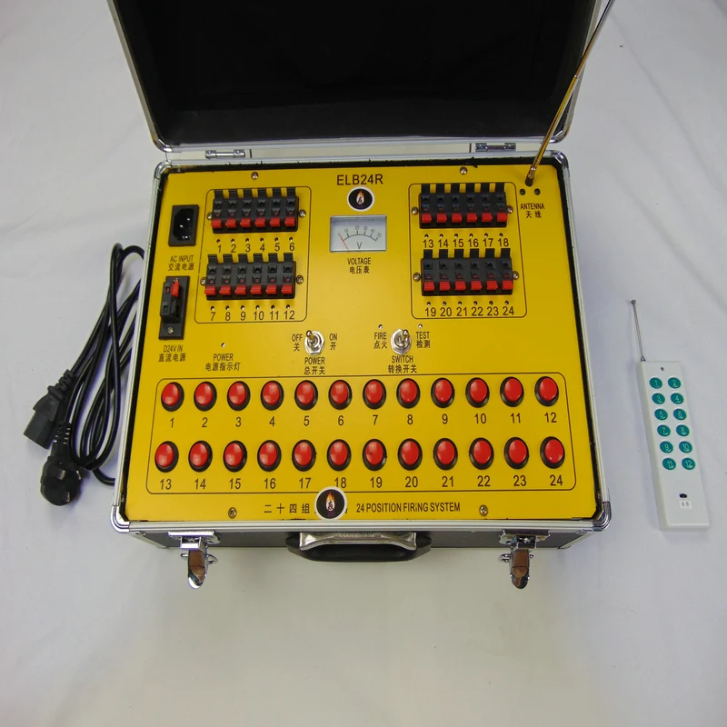 

ELB24R 24 Cues Wireless Switch Trigger Stage Fireworks Firing System Wheels Windmill Special Effects Wedding Gift Electric Wire