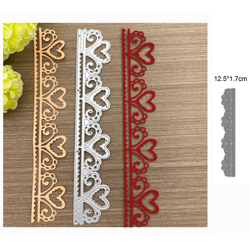

Metal Cutting Heart Lace Cutting Dies DIY Scrapbooking Paper Card Craft Embossing Die Cutting for New Styles