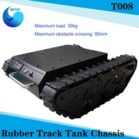 express deliver rubber track stainless steel 50kg big load tank chassis 24v large rc chain smart robot for arduino diy assembled