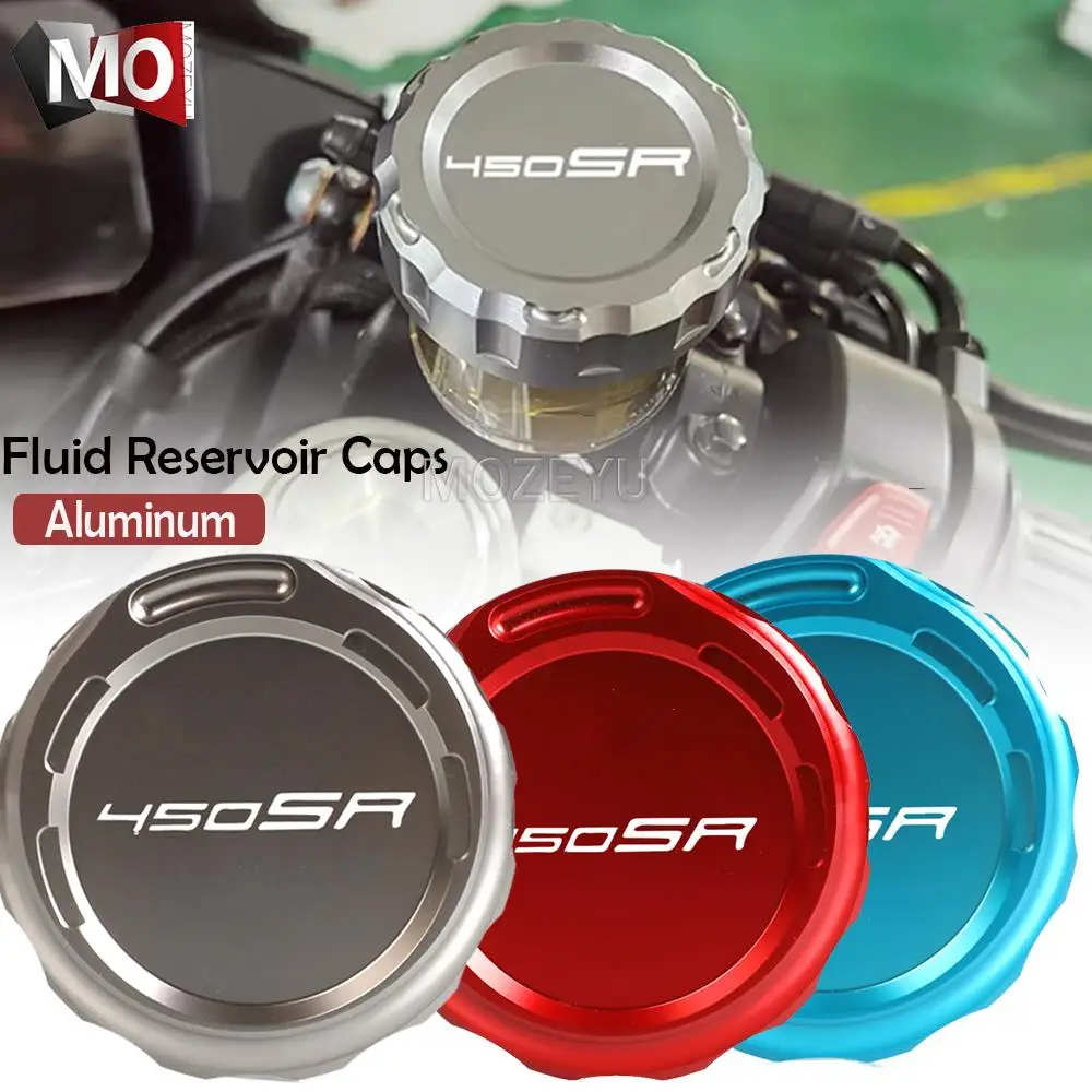 

FOR CFMOTO 450SR 450 SR 2022 2023 2024 Motorcycle Accessories Front Brake Fluid Reservoir Caps Guard Protection Cover 450SR Part