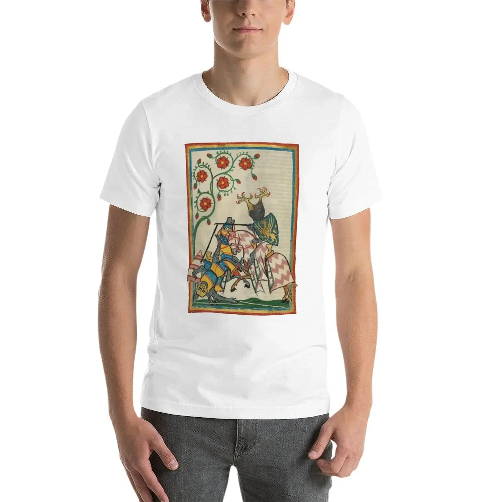 Page from Codex Manesse Футболка толстовки каваи одежда мужские футболки с рисунком набор