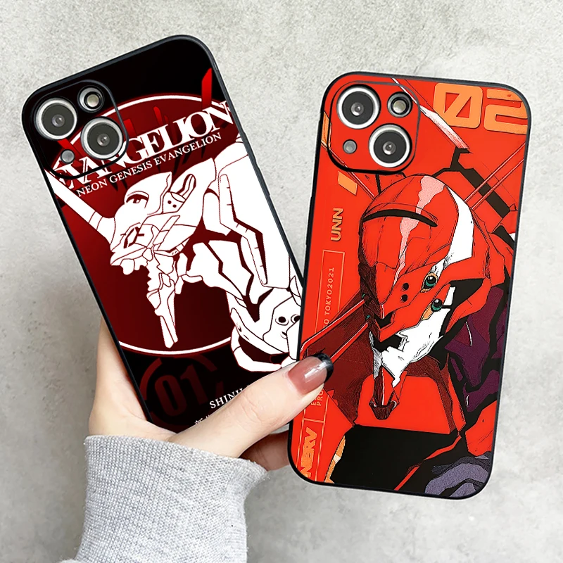 

NEON GENESIS EVANGELION Phone Case For Funda iPhone 11 12 13 Pro Max Mini X XR XS SE 2020 6 7 8 Plus Celular Back Carcasa Coque
