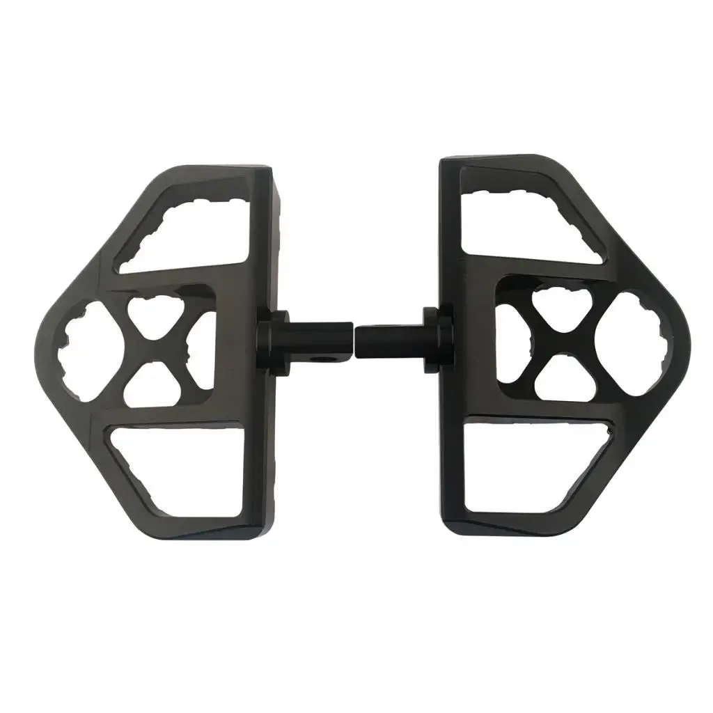 

CNC Aluminium Wide Foot Pegs Floorboards Rests Pedals for harley Electra Glide Chopper 883 (Black)