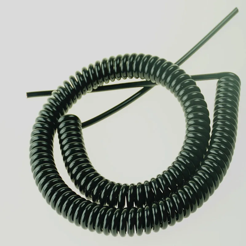 

Черный пружинный спиральный кабель 4-6, многожильные контакты 0,3/0,5/1/2/2, 5 мм, шнур питания может увеличить проволочные провода