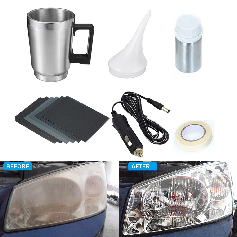 Комплект для полировки автомобильных фар 200 мл жидко-полимерный испаритель набор